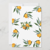 Citrus Bloemige Baby Shower Uitnodiging (Achterkant)