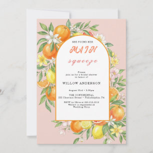 Citrus Bloemige Bruidsdouche Uitnodiging Sjabloon