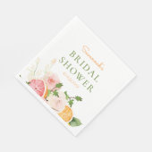 Citrus Bloemige Bruiloftsborrel Servet (Hoek)