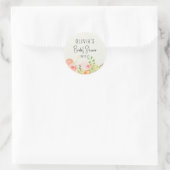 Citrus Bloemige Bruiloftsfeest Feest Favor Doos Ronde Sticker (Tas)