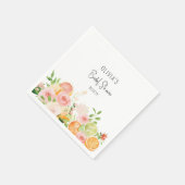 Citrus Bloemige Bruiloftsshower Servet (Hoek)