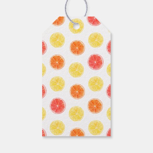 Citrus Bloemige Citroen Sinaasappel Bruidsdiner Cadeaulabel (Achterkant)