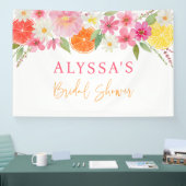 Citrus Bloemige Citroen Sinaasappel Bruidsdiner Spandoek (Beurs)