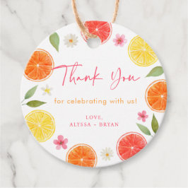 Citrus Bloemige Citroen Sinaasappel Bruidsontbijt Bedankjes Labels