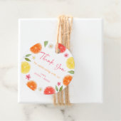 Citrus Bloemige Citroen Sinaasappel Bruidsontvangs Bedankjes Labels (In situ)