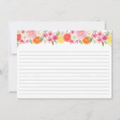 Citrus Bloemige Citroen Sinaasappel Bruiloft Recep Kaart (Achterkant)