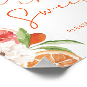 Citrus Bloemige Downloadbare Liefde is Zoet Poster (Hoek)