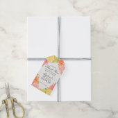 Citrus Bloemige Hoofdpers Bruiloftsfeest Favoren Cadeaulabel (Met Touw)
