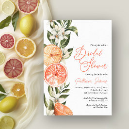 Citrus Bloemige Zomer Bruidsdouche Kaart