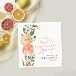 Citrus Bloemige Zomer Bruidsdouche Servet
