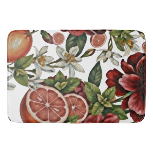 Citrus Bloemrijke zomer Badmat (Voorkant)