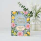 Citrus Bloesem Verjaardagsviering Briefkaart (Staand voorkant)