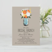 Citrus Bloom Mason Jar | Bridesmaid Brunch Kaart (Staand voorkant)