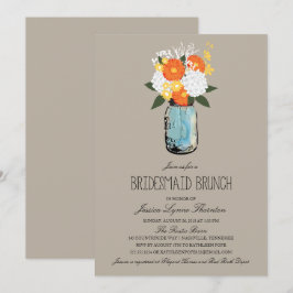 Citrus Bloom Mason Jar | Bridesmaid Brunch Kaart