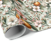  Citrus Bloom Pattern Cadeaupapier (Rol Hoek)