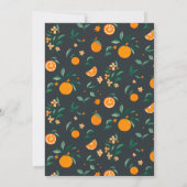 Citrus Bloom Sinaasappels & Botanicals Bruiloft Kaart (Achterkant)