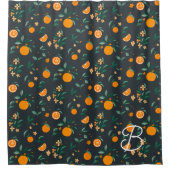 Citrus Bloom Sinaasappels Botanisch gebladerte Douchegordijn (Voorkant)