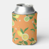 Citrus Bloom Waterverf Fabric Blikjeskoeler (Blikje Voorkant)