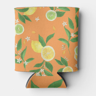 Citrus Bloom Waterverf Fabric Blikjeskoeler