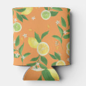 Citrus Bloom Waterverf Fabric Blikjeskoeler (Achterkant)