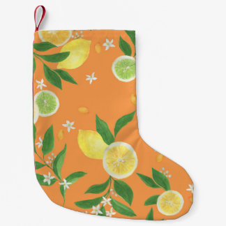 Citrus Bloom Waterverf Fabric Kleine Kerstsok