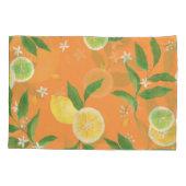 Citrus Bloom Waterverf Fabric Kussensloop (Achterkant)