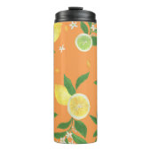 Citrus Bloom Waterverf Fabric Thermosbeker (Voorkant)
