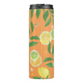Citrus Bloom Waterverf Fabric Thermosbeker (Achterkant)