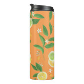 Citrus Bloom Waterverf Fabric Thermosbeker (Geroteerd rechts)