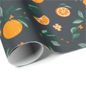 Citrus Blooms Sinaasappels & Bladgroen Cadeaupapier (Rol Hoek)