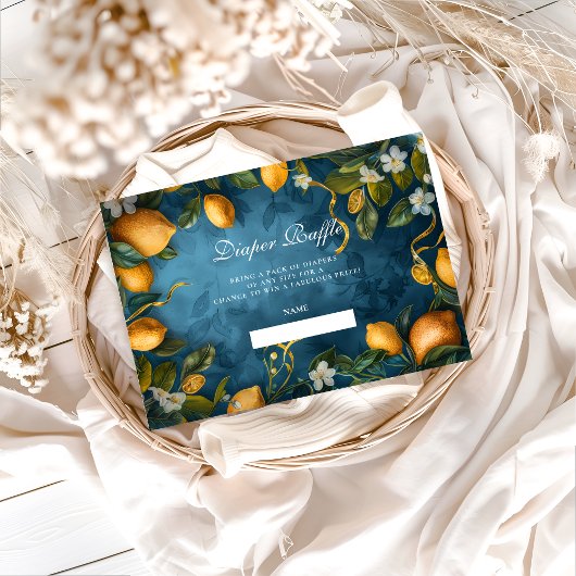 Citrus Blossom Blue Diapper Raffle Informatiekaartje