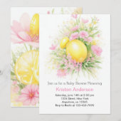 Citrus Blossom Meadow Meisje Baby shower Kaart (Voorkant / Achterkant)