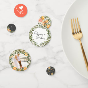 Citrus Boomgaard Boho Botanische Bruiloftsborrel Confetti
