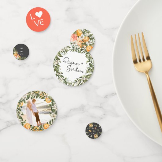 Citrus Boomgaard Boho Botanische Bruiloftsborrel Confetti (Groep)