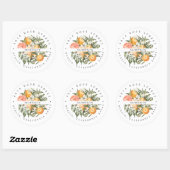 Citrus Boomgaard | Boho Botanische Retouradres Ronde Sticker (Vel)