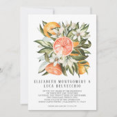 Citrus Boomgaard | Boho Botanische Trouw Kaart (Voorkant)