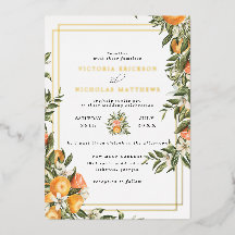 Citrus Boomgaard | Boho Botanische Trouwuitnodigin