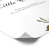 Citrus Botanical | Baby shower Gastenboek Sign Poster (Hoek)