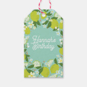 Citrus Botanical Custom Verjaardag Gift Label Cadeaulabel (Voorkant)