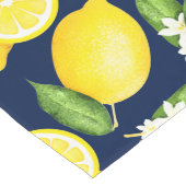 Citrus Botanical Lemon Navy Blue Lange Tafelloper (Hoek)