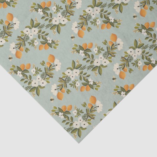  Citrus Botanical Tissue Paper Tissuepapier (Detail)