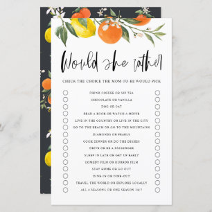 Citrus Botanical zou ze een beetje Baby shower spe