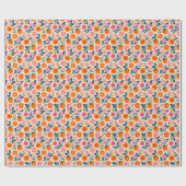 Citrus botanisch bloemen inpakpapier (Vlak)