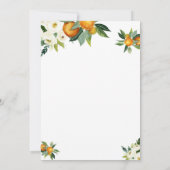 Citrus Botanische Baby Shower Uitnodiging (Achterkant)