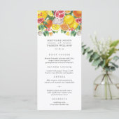 Citrus Botanische bruiloft Menu (Staand voorkant)