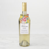 Citrus botanische bruiloft welkom flessenhanger (Op fles)