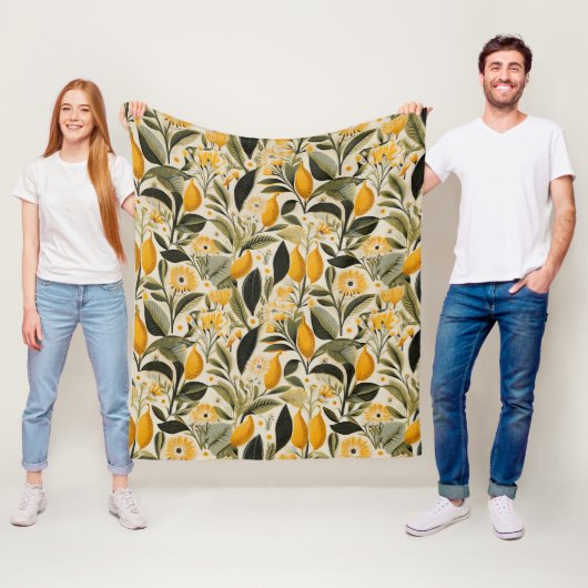 Citrus Botanische Gaard Fleece Deken (In situ)