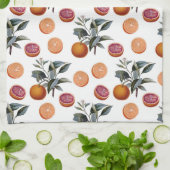 Citrus botanische print theedoek (Gevouwen)