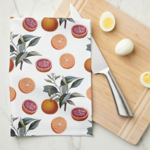 Citrus botanische print theedoek
