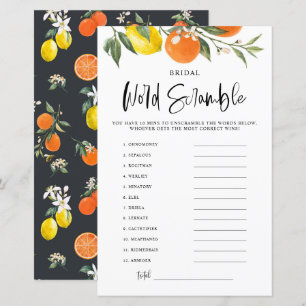 Citrus Botanische Vrijgezellenfeest Word Scramble 